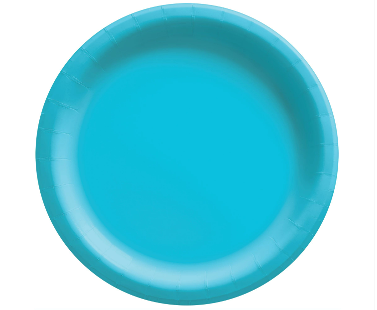 10" Paper Plates - Caribbean Blue 20ct
