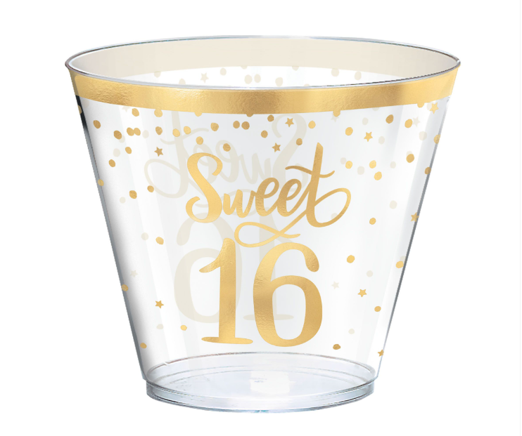 Blush Sweet Sixteen Plastic Tumblers 9oz 30ct