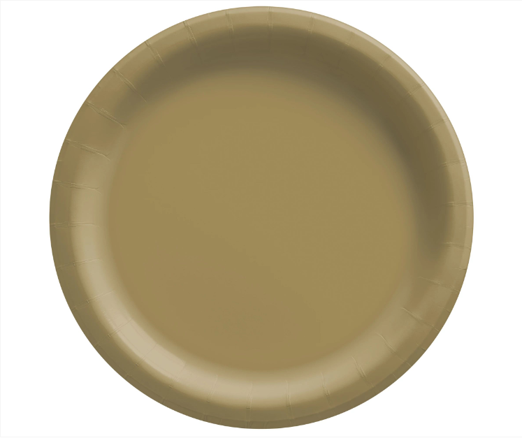 10" Gold Paper Plates 20ct Party America