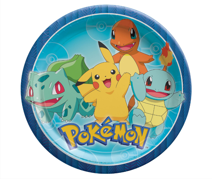 Pokemon 9" Paper Plates 8ct