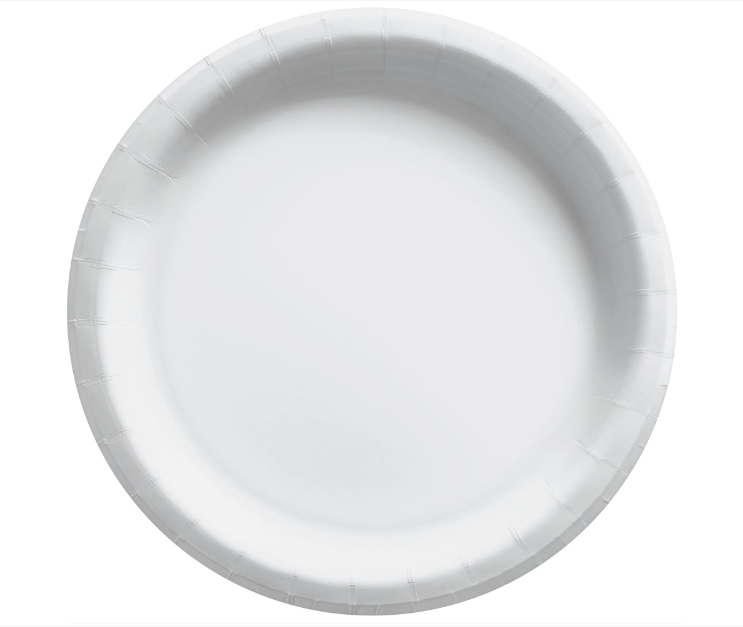 6.75" White Paper Plates 20ct