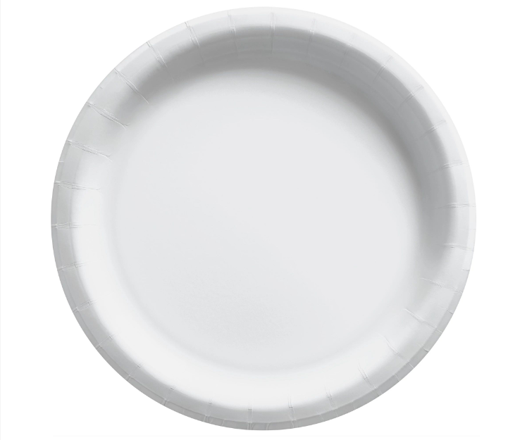 8.5" White Paper Plates 20ct
