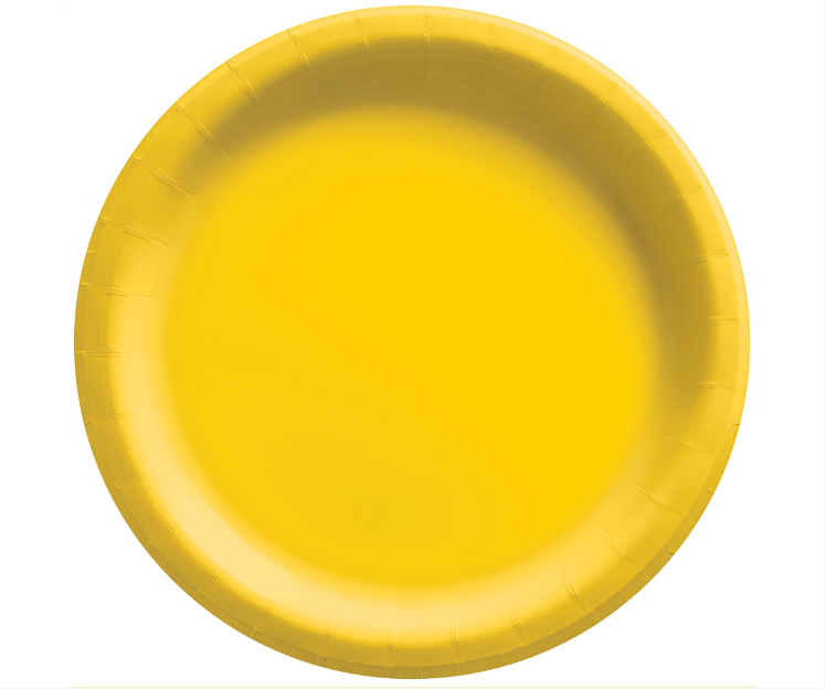 8.5" Yellow Paper Plates 20ct