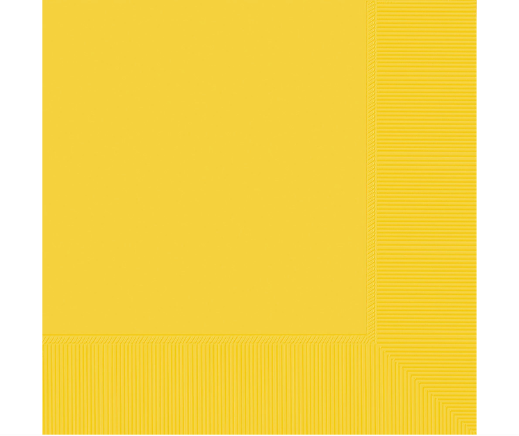 Yellow Beverage Napkins 40ct