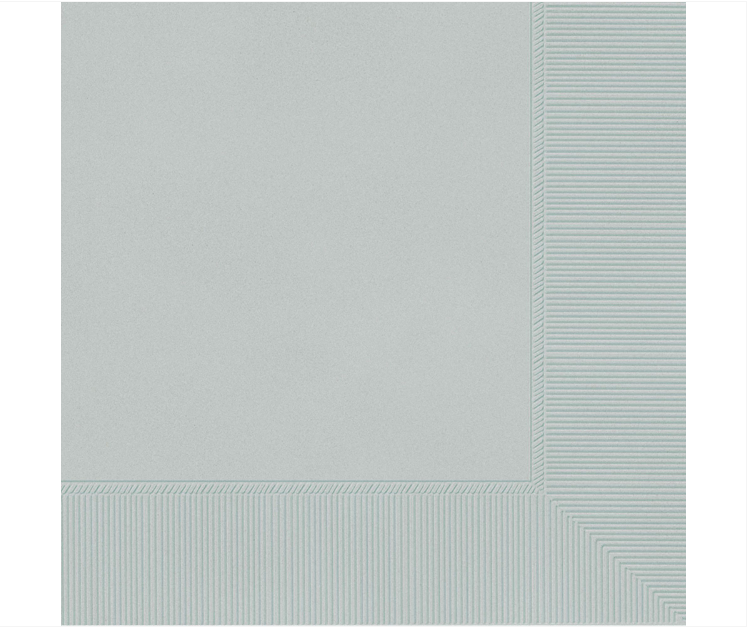 Silver Beverage Napkins 40ct