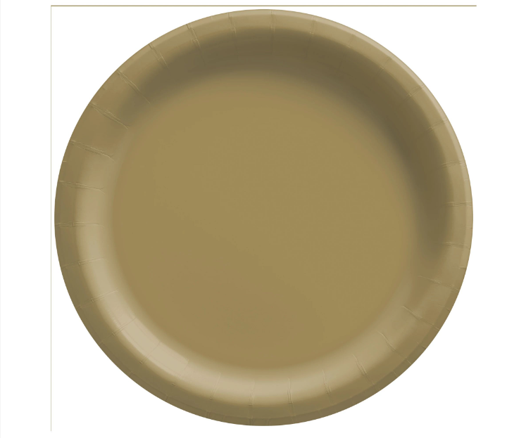 6.75" Gold Paper Plates 20ct
