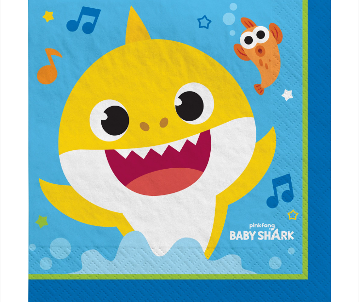 Baby Shark Luncheon Napkins 16ct
