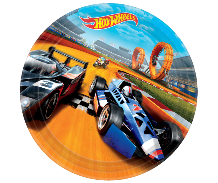 Hot Wheels 9" Plates 8ct