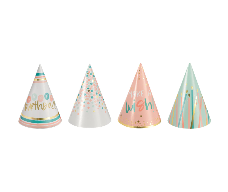 Happy Cake Day Mini Cone Hats 12ct