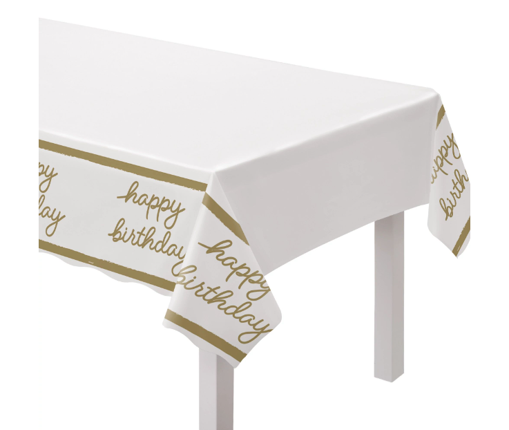 Golden Age Birthday Plastic Tablecover