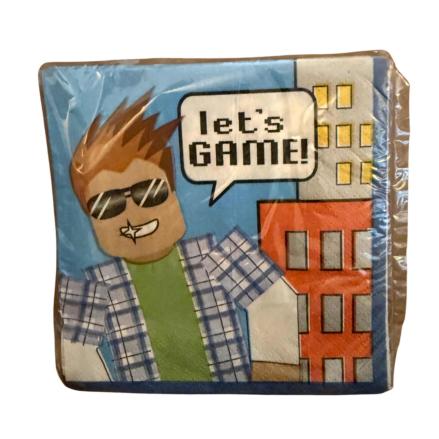 Gaming Party Beverage Napkins – 16 Count