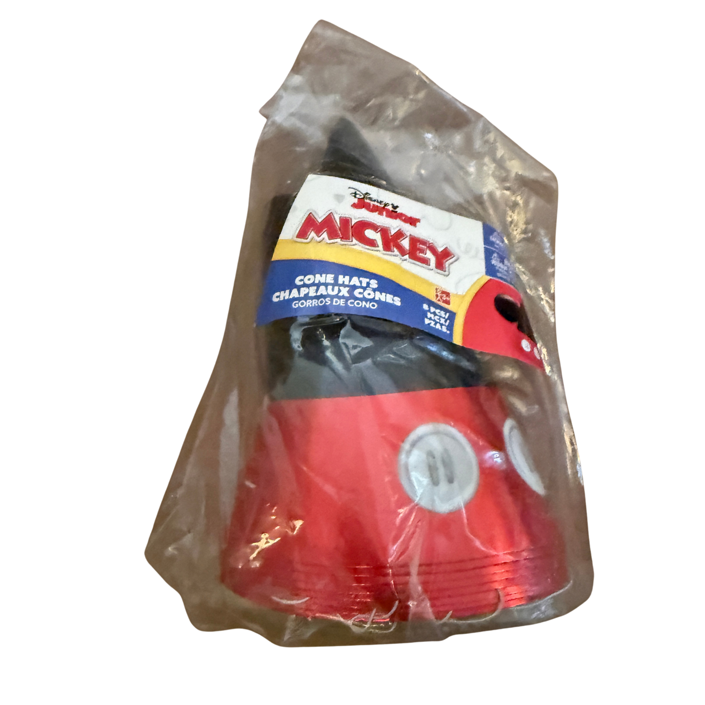 Disney Mickey Mouse Cone Party Hats – 8 Count