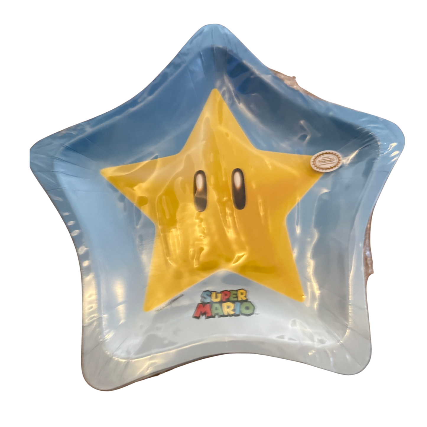 Super Mario Bros. Super Mario Super Star Shaped Dessert Plates – 8 Count