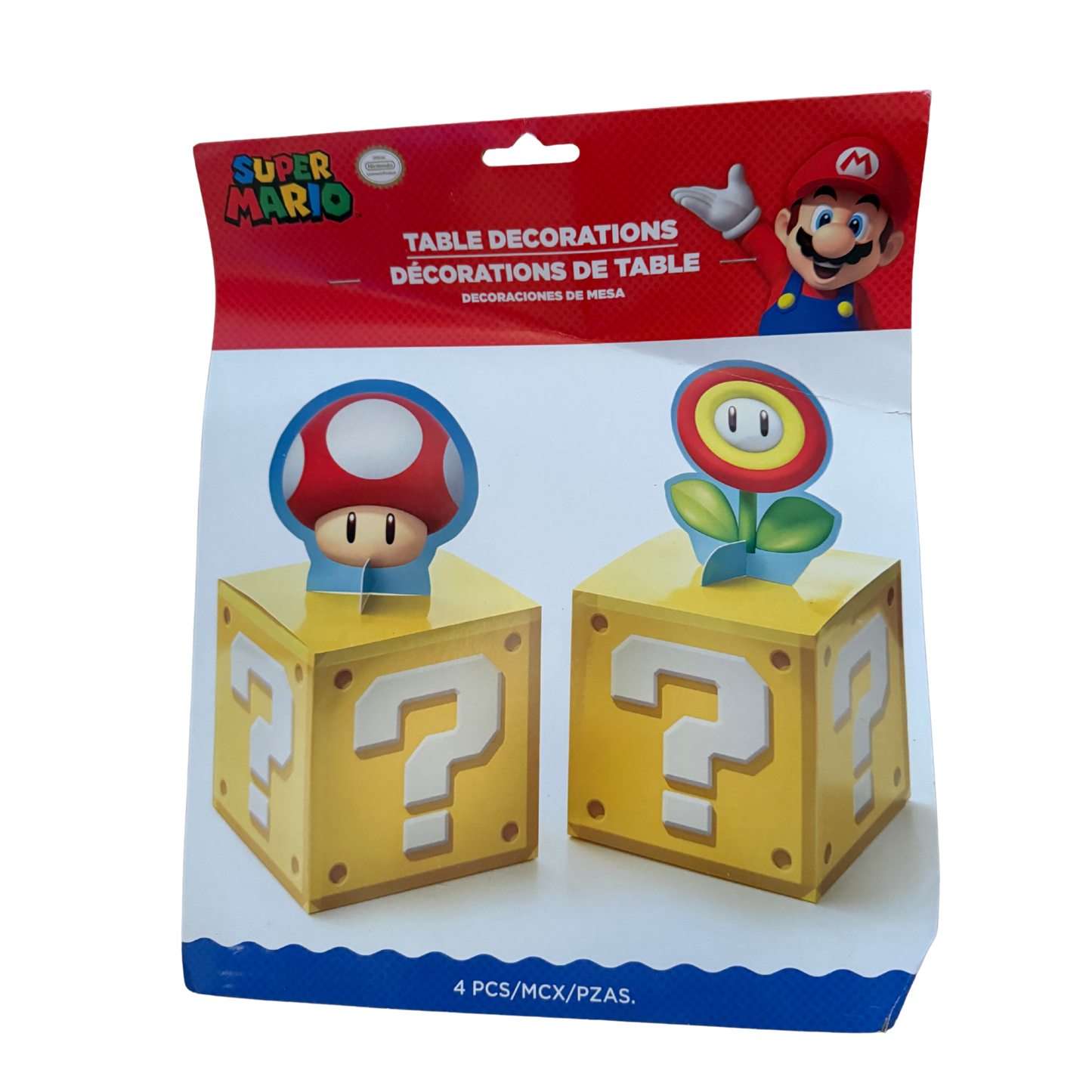 Super Mario Bros. Super Mario Table Decorations – 4 Piece Centerpiece Set