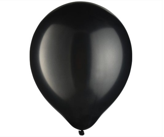 72ct Pearl Black Latex Balloons