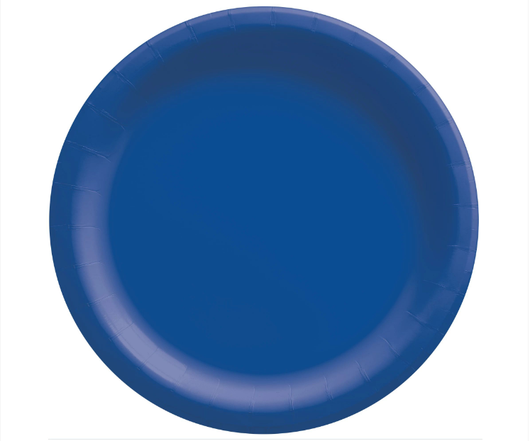10" Paper Plates - Bright Royal Blue 20ct