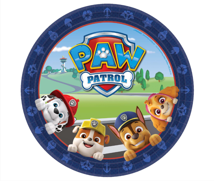 Paw Patrol Plates 9" 8ct
