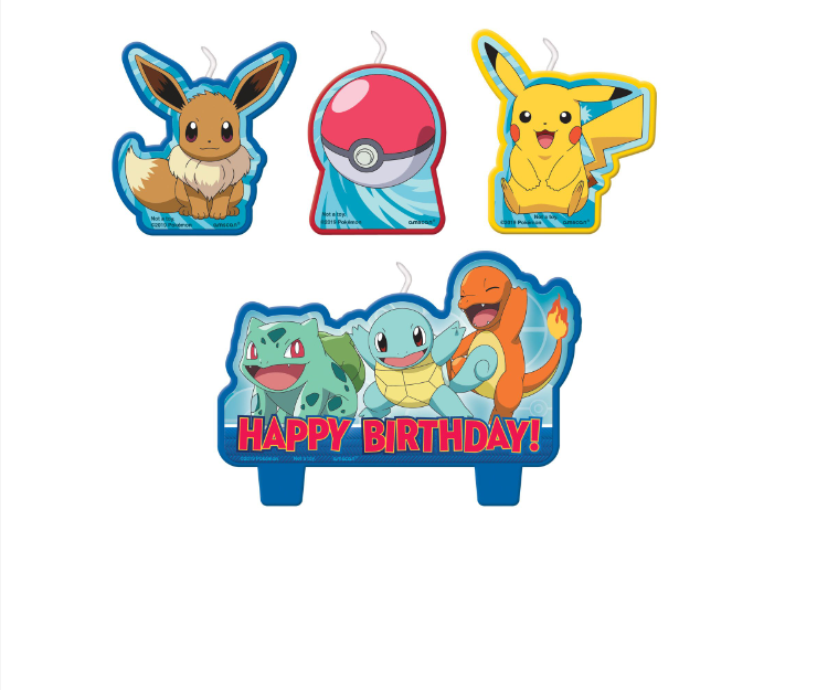 Pokemon Birthday Candle Set