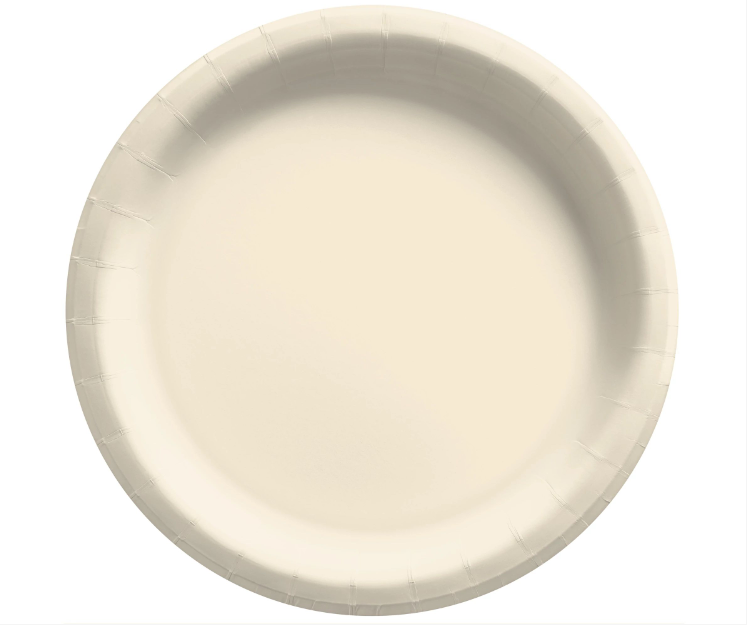 6.75" Vanilla Paper Plates 20ct