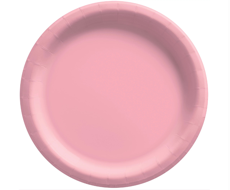6.75" New Pink Paper Plates 20ct