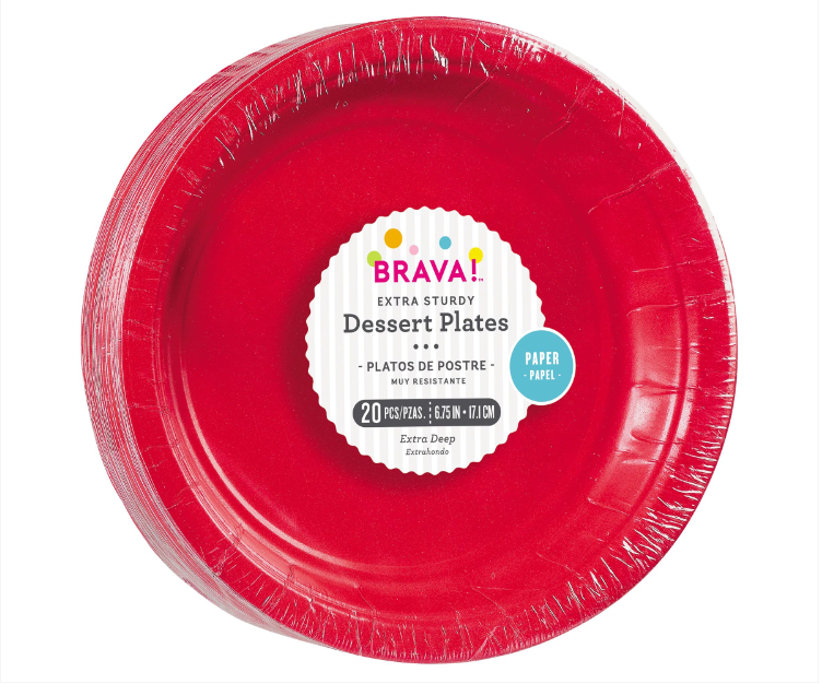 6.75" Red Paper Plates 20ct