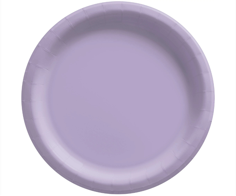 8.5" Paper Plates - Lavender 20ct