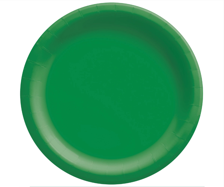 8.5" Paper Plate - Festive Green 20ct