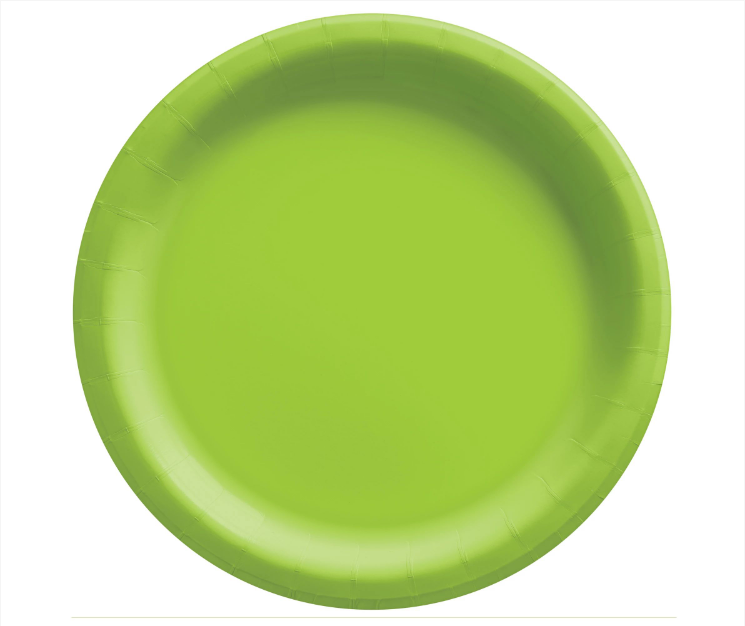 8.5" Paper Plates - Kiwi Green 20ct
