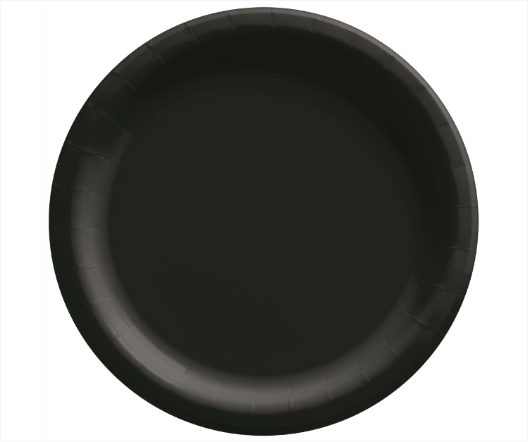 8.5" Black Paper Plates 20ct