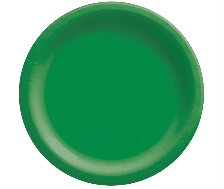 6.75" Paper Plate - Festive Green 20ct