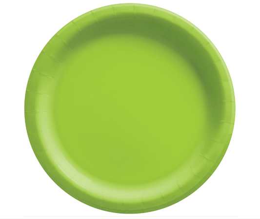 6.75" Paper Plates - Kiwi Green 20ct