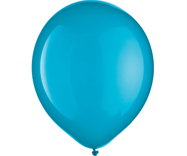 72ct Caribbean Blue Latex Balloons