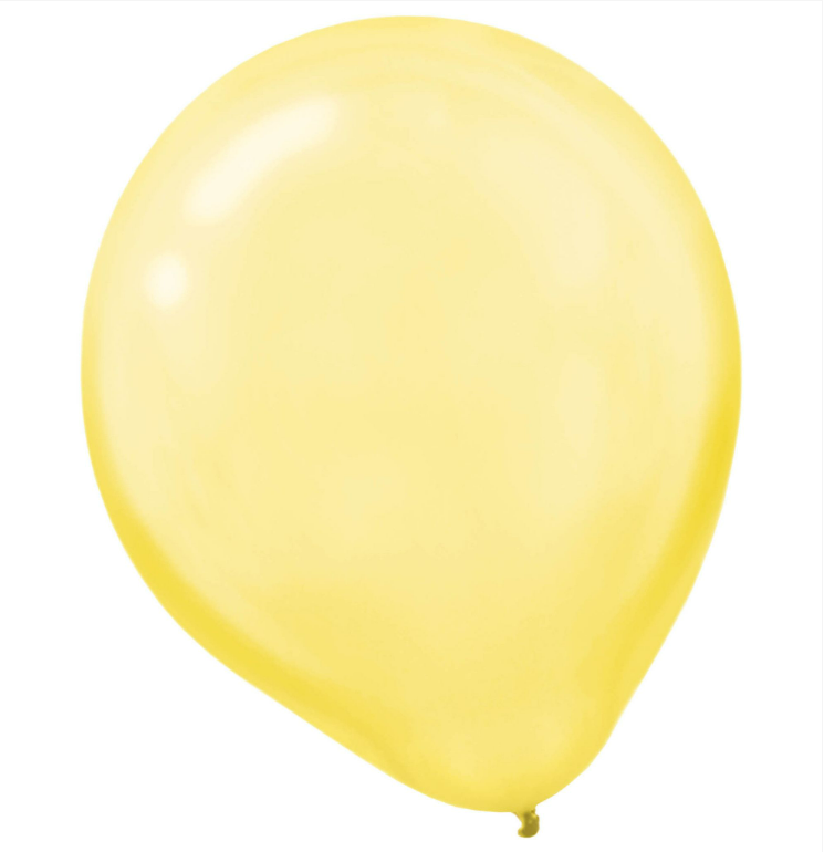 72ct Pearl Yellow Latex Balloons
