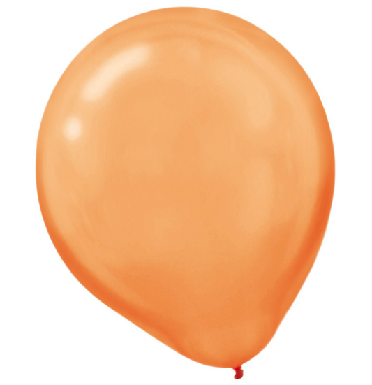 72ct Pearl Orange Latex Balloons