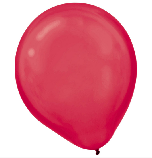 72ct Apple Red Pearl Latex Balloons