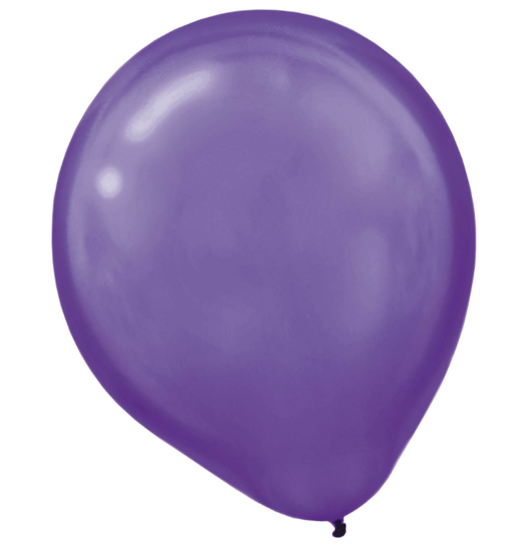 72ct Pearl Purple Latex Balloons