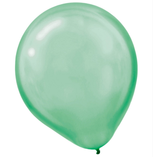 72ct Festive Green Pearl Latex Balloons