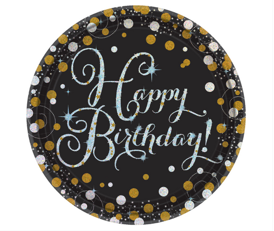 Sparkling Celebration 9" Paper Plates 8ct