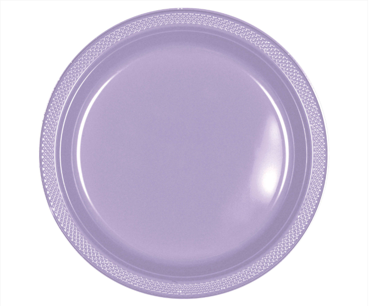 10" Plastic Plates - Lavender 20ct