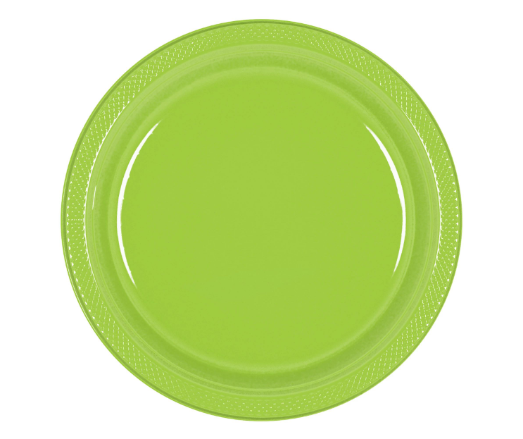10" Plastic Plates - Kiwi Green 20ct