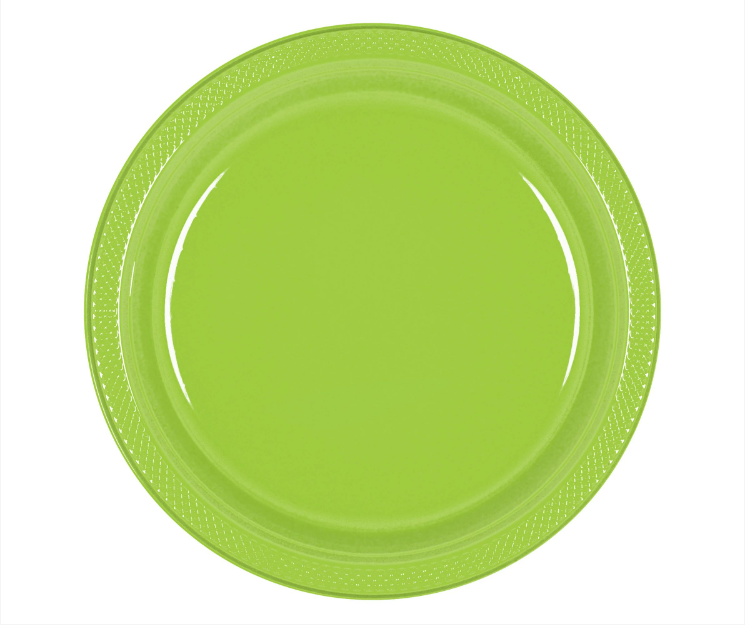 7" Plastic Plates - Kiwi Green 20ct