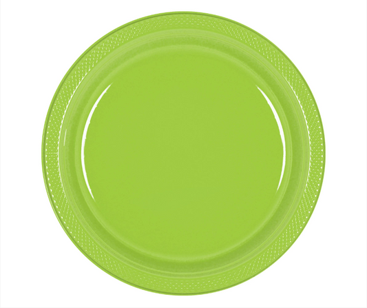 7" Plastic Plates - Kiwi Green 20ct