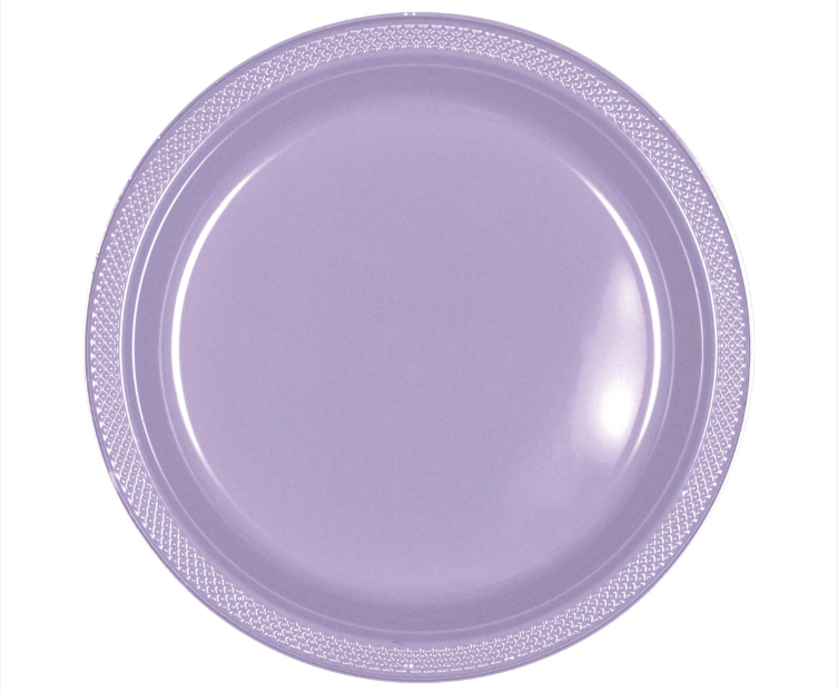 7" Plastic Plates - Lavender 20ct