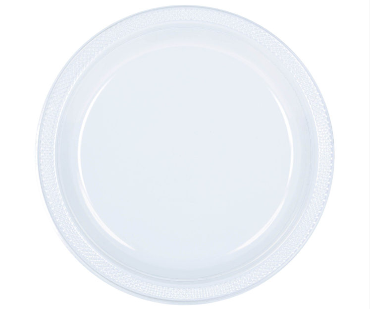 7" Clear Plastic Plates 20ct