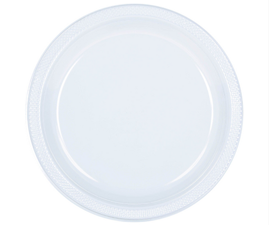 7" Clear Plastic Plates 20ct