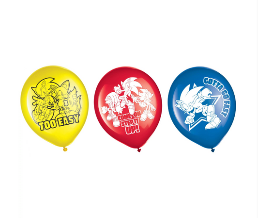 Sonic Latex Balloons 6ct