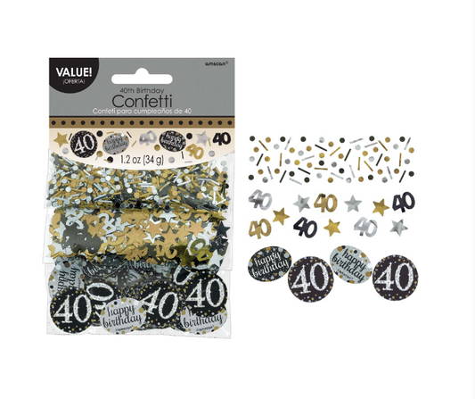 Sparkling Celebration 40th Birthday Confetti