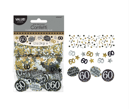 Sparkling Celebration 60th Birthday Confetti