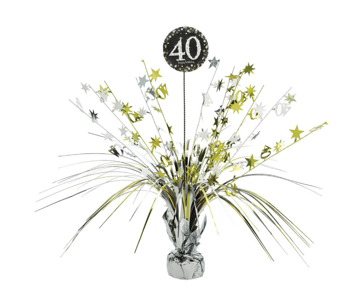 Sparkling Celebration 40th Birthday Spray Centerpiece