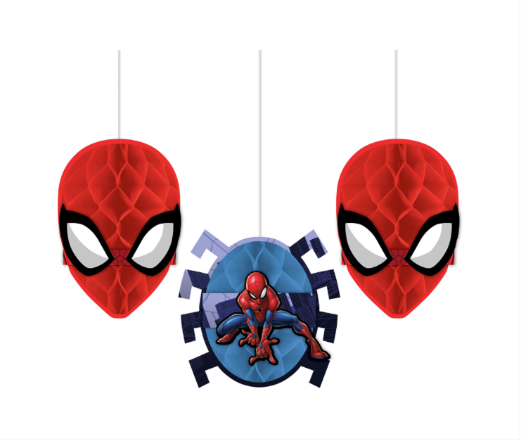 Spiderman Honeycomb Decor Kit 3ct